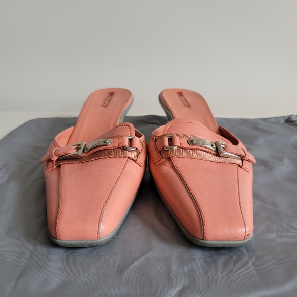 Prada Women's Pink and Orange Mules. Size US 9.5 EU 40 - Picture 2 of 10